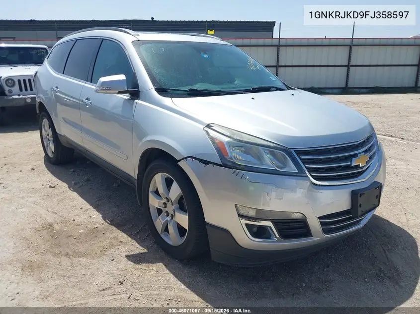 CHEVROLET TRAVERSE 2015, VIN 1GNKRJKD9FJ358597