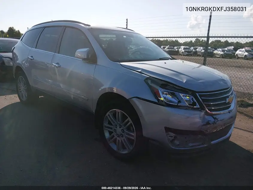CHEVROLET TRAVERSE 2015, VIN 1GNKRGKDXFJ358031