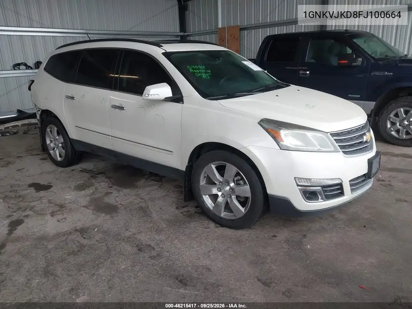 CHEVROLET TRAVERSE 2015, VIN 1GNKVJKD8FJ100664