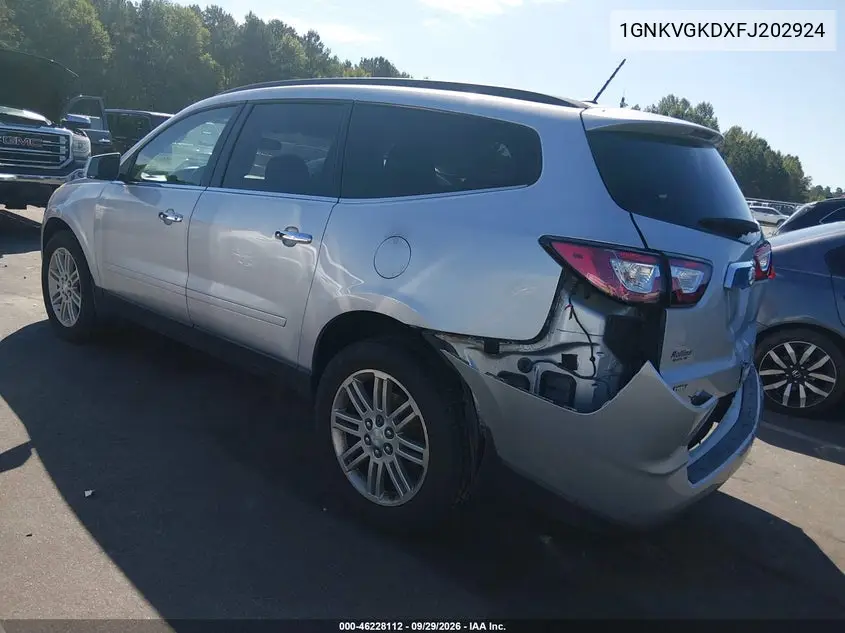 2015 CHEVROLET TRAVERSE VIN 1GNKVGKDXFJ202924 — фото 3