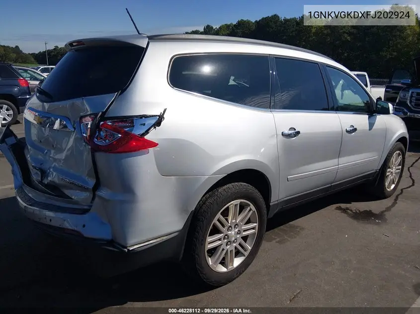 2015 CHEVROLET TRAVERSE VIN 1GNKVGKDXFJ202924 — фото 4