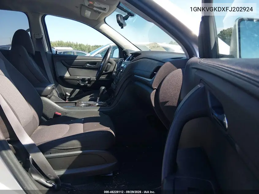 2015 CHEVROLET TRAVERSE VIN 1GNKVGKDXFJ202924 — фото 5