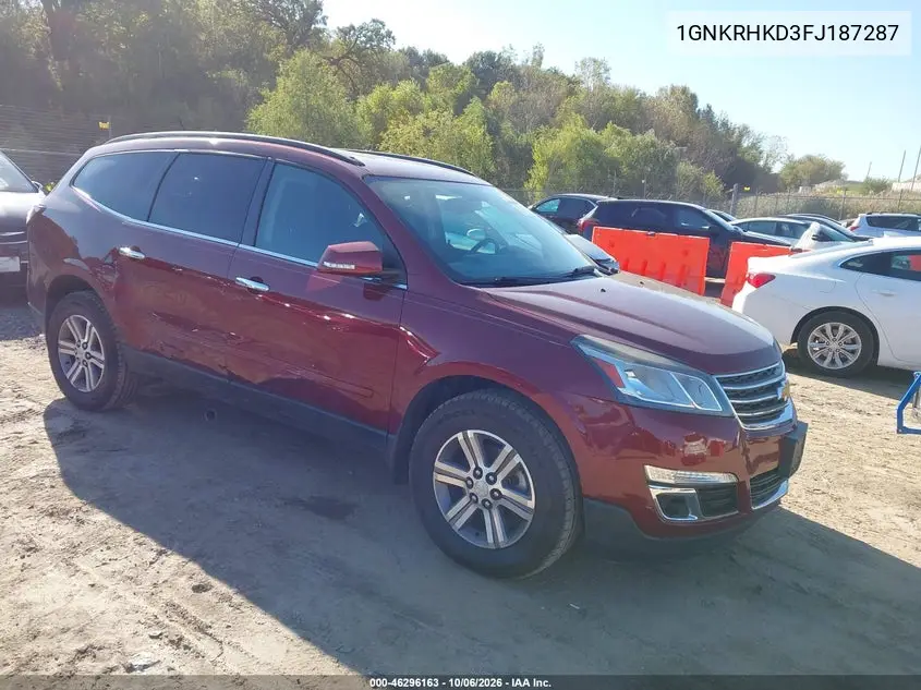 CHEVROLET TRAVERSE 2015, VIN 1GNKRHKD3FJ187287