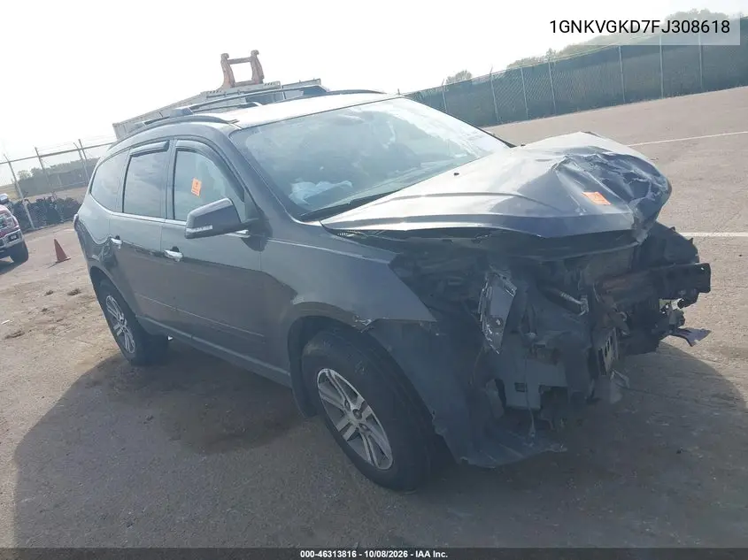 CHEVROLET TRAVERSE 2015, VIN 1GNKVGKD7FJ308618