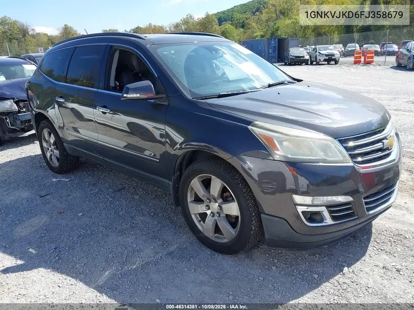 CHEVROLET TRAVERSE 2015, VIN 1GNKVJKD6FJ358679