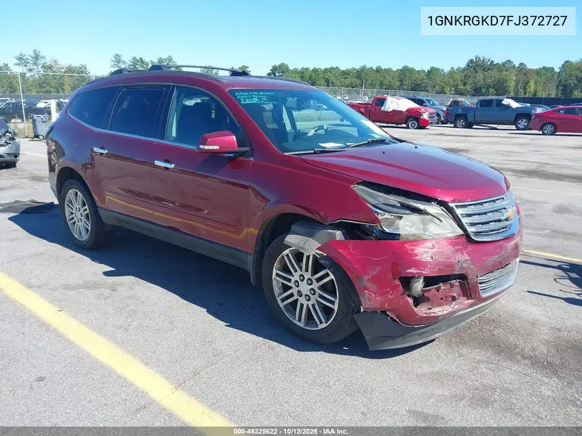 CHEVROLET TRAVERSE 2015, VIN 1GNKRGKD7FJ372727