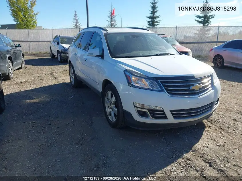 CHEVROLET TRAVERSE 2016, VIN 1GNKVJKD8GJ315298