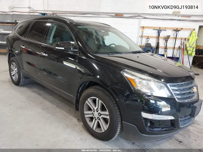 CHEVROLET TRAVERSE 2016, VIN 1GNKVGKD9GJ193814