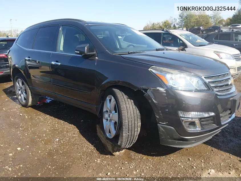 CHEVROLET TRAVERSE 2016, VIN 1GNKRGKD0GJ325444