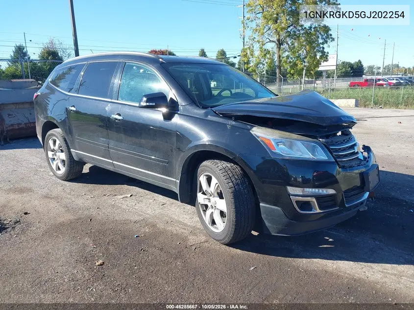 CHEVROLET TRAVERSE 2016, VIN 1GNKRGKD5GJ202254