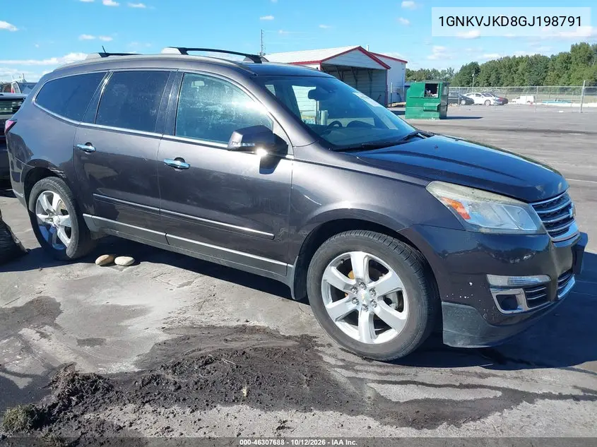 CHEVROLET TRAVERSE 2016, VIN 1GNKVJKD8GJ198791