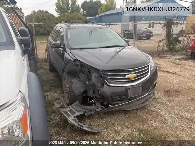 CHEVROLET TRAVERSE 2017, VIN 1GNKVHKDXHJ326779