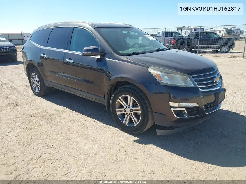 CHEVROLET TRAVERSE 2017, VIN 1GNKVGKD1HJ162817