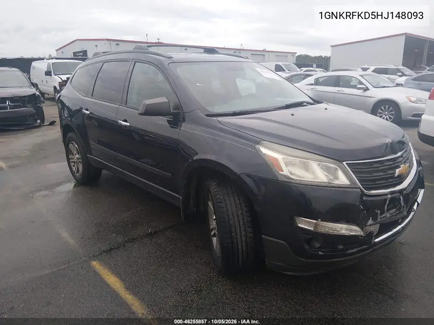 CHEVROLET TRAVERSE 2017, VIN 1GNKRFKD5HJ148093