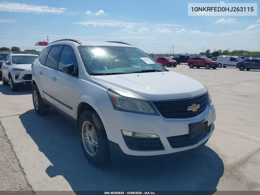 CHEVROLET TRAVERSE 2017, VIN 1GNKRFED0HJ263115