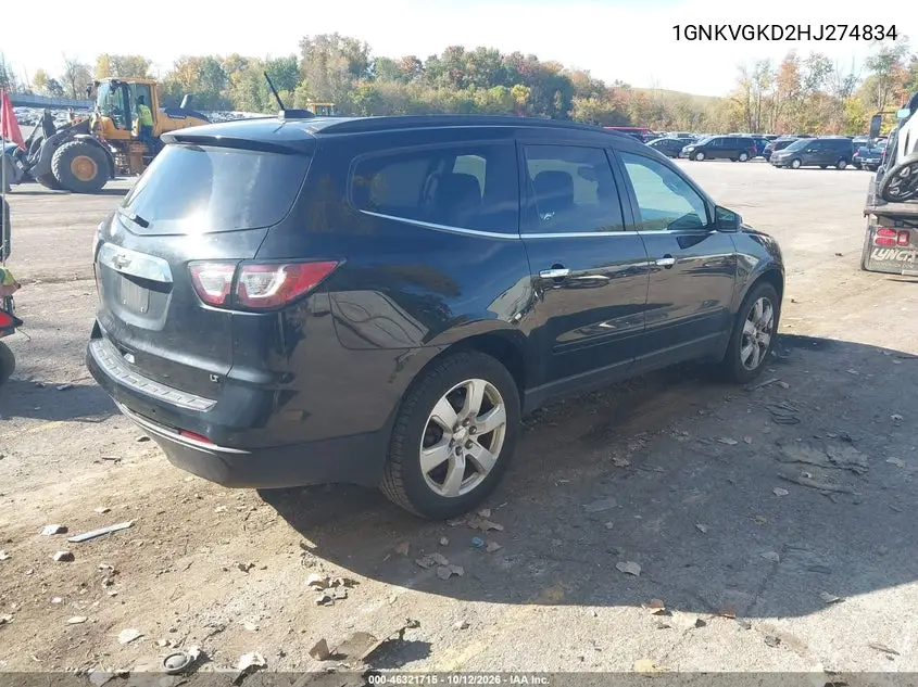 2017 CHEVROLET TRAVERSE VIN 1GNKVGKD2HJ274834 — фото 4