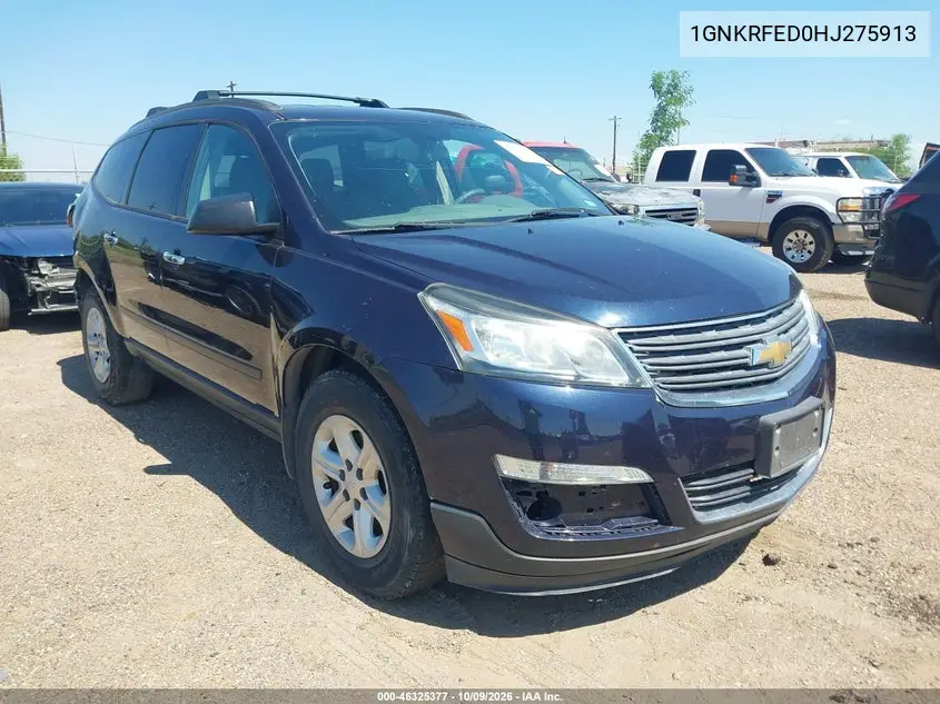 CHEVROLET TRAVERSE 2017, VIN 1GNKRFED0HJ275913