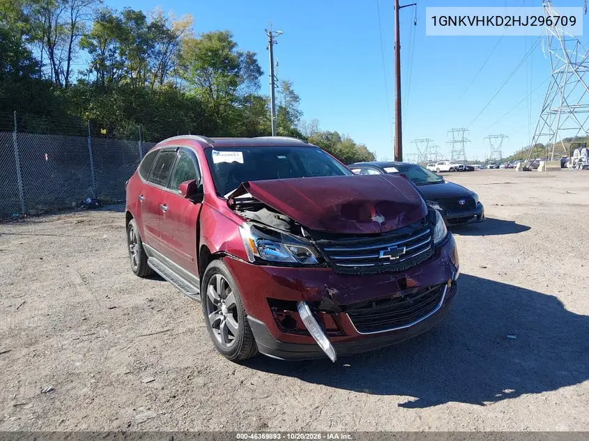 CHEVROLET TRAVERSE 2017, VIN 1GNKVHKD2HJ296709
