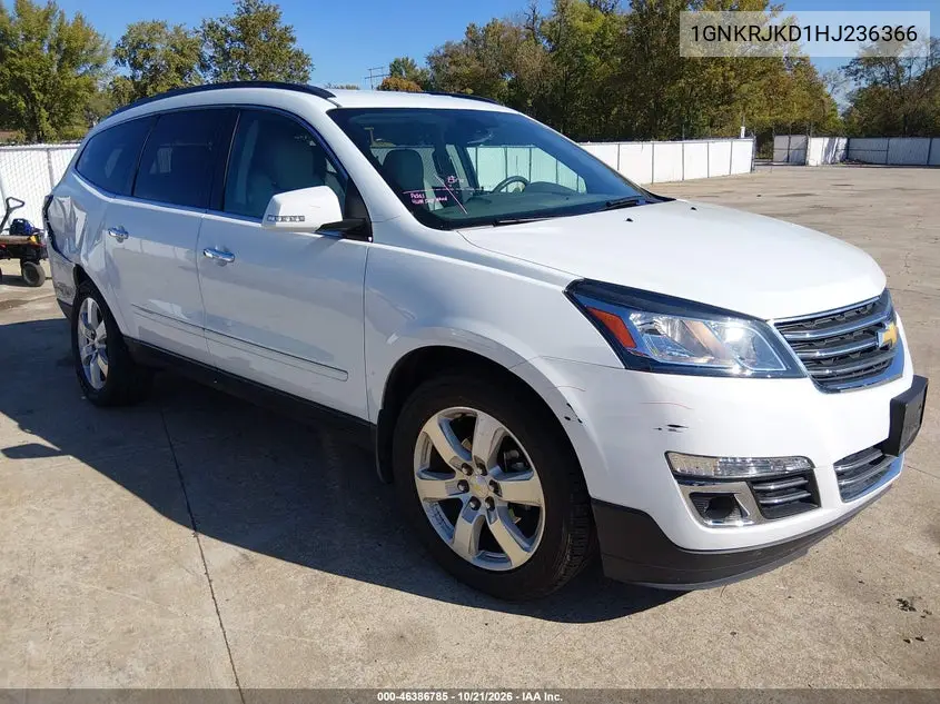 CHEVROLET TRAVERSE 2017, VIN 1GNKRJKD1HJ236366