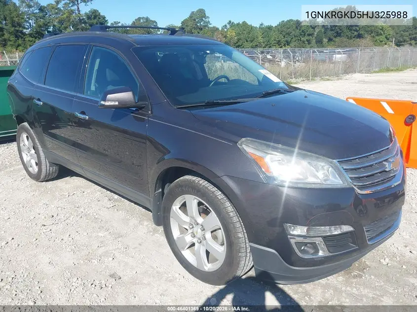 CHEVROLET TRAVERSE 2017, VIN 1GNKRGKD5HJ325988