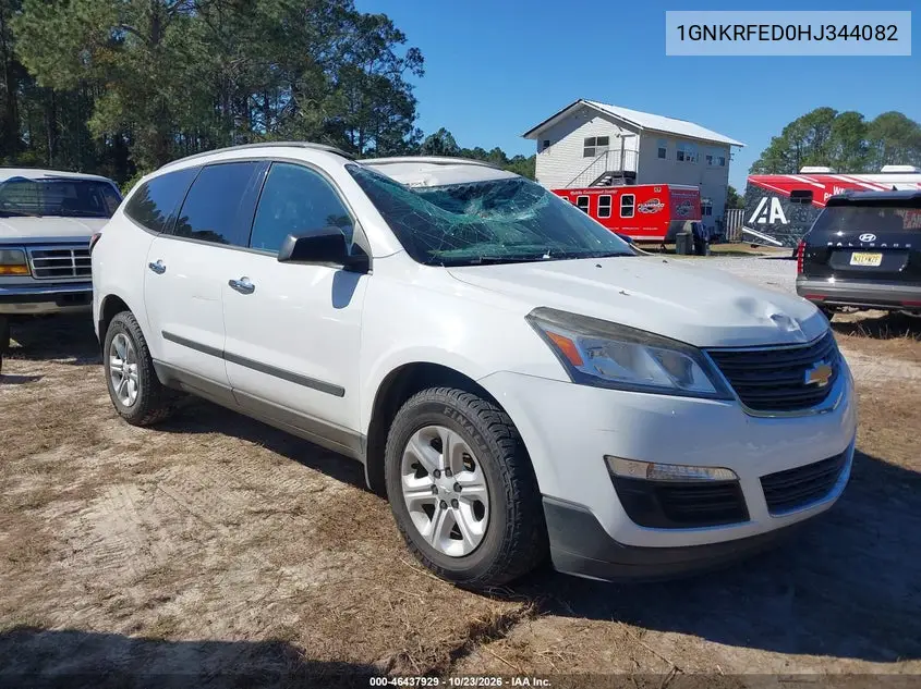 CHEVROLET TRAVERSE 2017, VIN 1GNKRFED0HJ344082