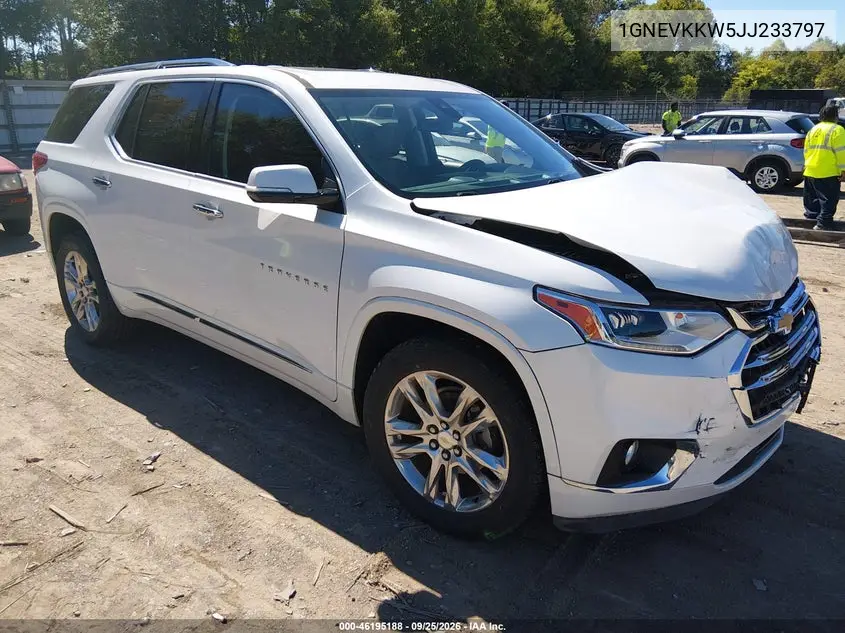 CHEVROLET TRAVERSE 2018, VIN 1GNEVKKW5JJ233797