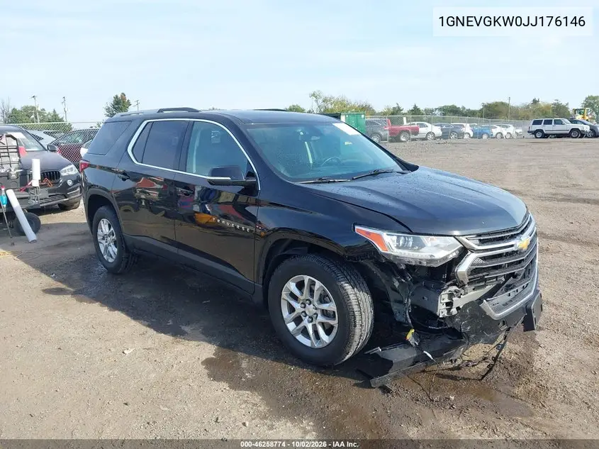 CHEVROLET TRAVERSE 2018, VIN 1GNEVGKW0JJ176146