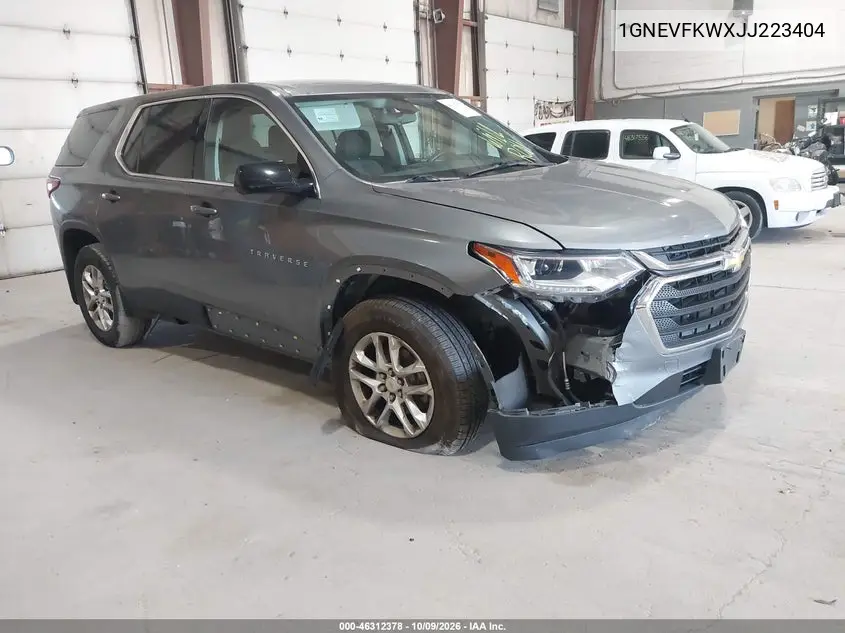 CHEVROLET TRAVERSE 2018, VIN 1GNEVFKWXJJ223404