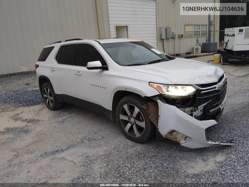 CHEVROLET TRAVERSE 2018, VIN 1GNERHKW6JJ104636