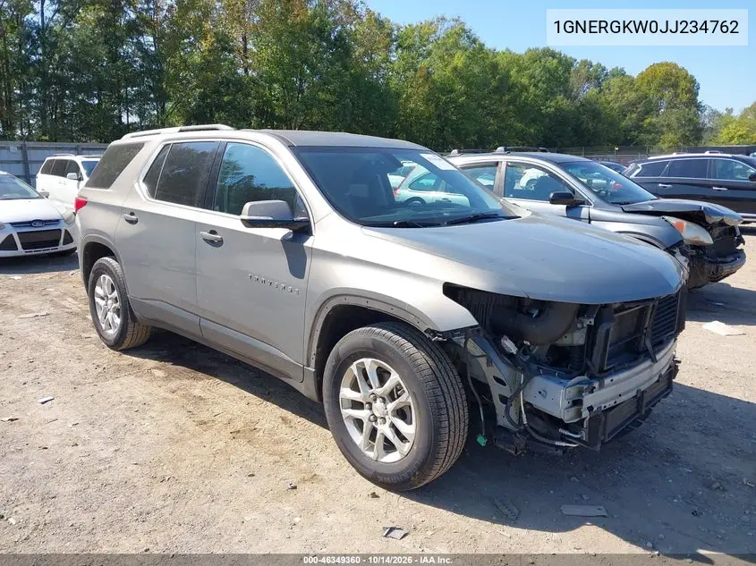CHEVROLET TRAVERSE 2018, VIN 1GNERGKW0JJ234762