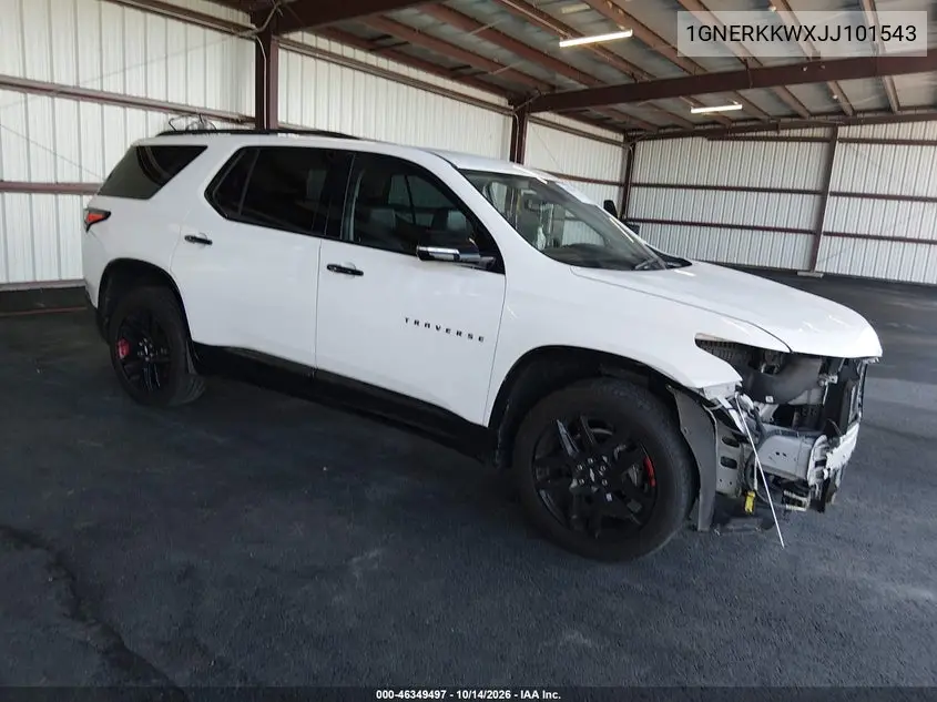 CHEVROLET TRAVERSE 2018, VIN 1GNERKKWXJJ101543