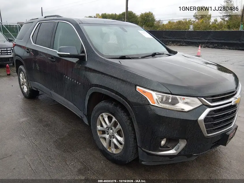CHEVROLET TRAVERSE 2018, VIN 1GNERGKW1JJ280486