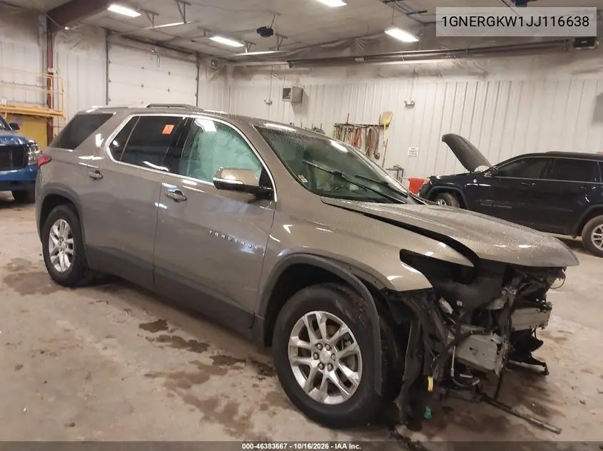 CHEVROLET TRAVERSE 2018, VIN 1GNERGKW1JJ116638