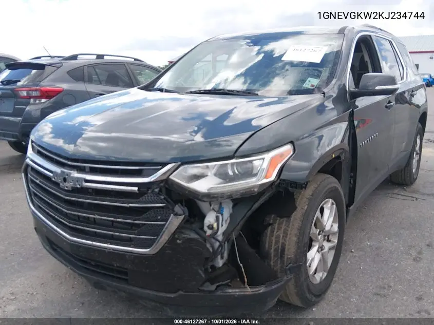 2019 CHEVROLET TRAVERSE VIN 1GNEVGKW2KJ234744 — фото 2
