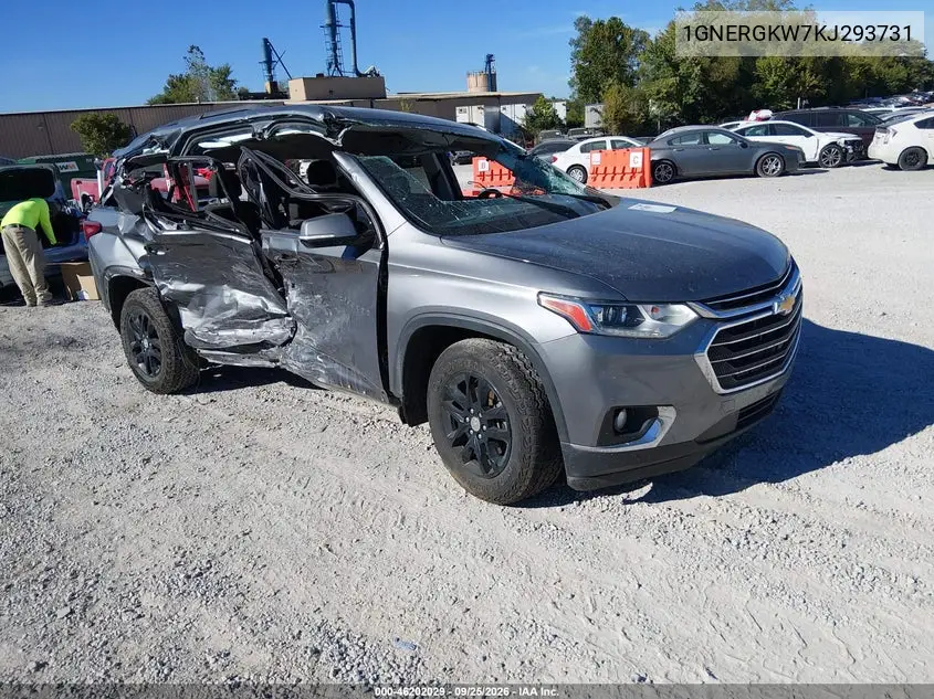 CHEVROLET TRAVERSE 2019, VIN 1GNERGKW7KJ293731