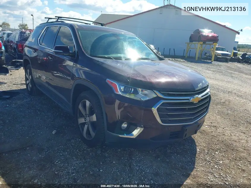 CHEVROLET TRAVERSE 2019, VIN 1GNEVHKW9KJ213136