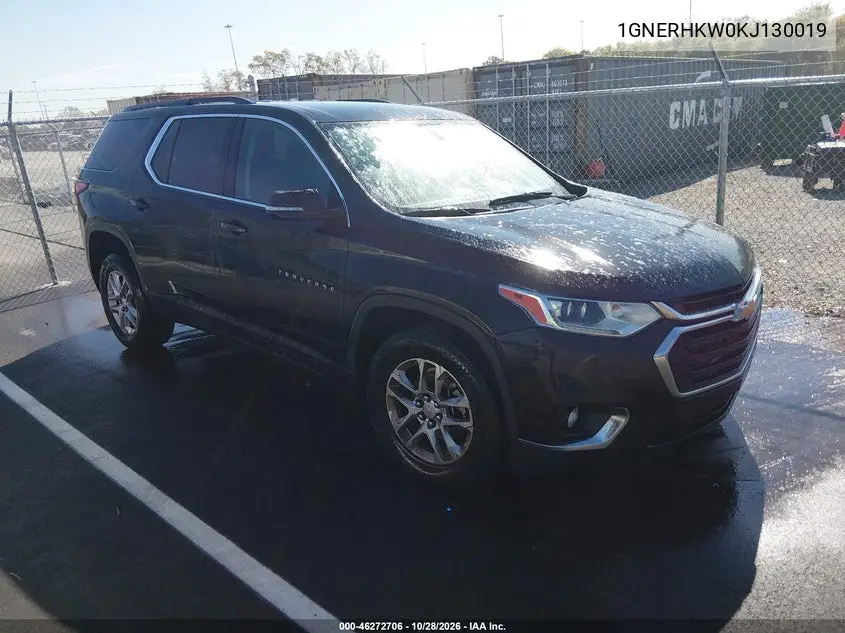 CHEVROLET TRAVERSE 2019, VIN 1GNERHKW0KJ130019