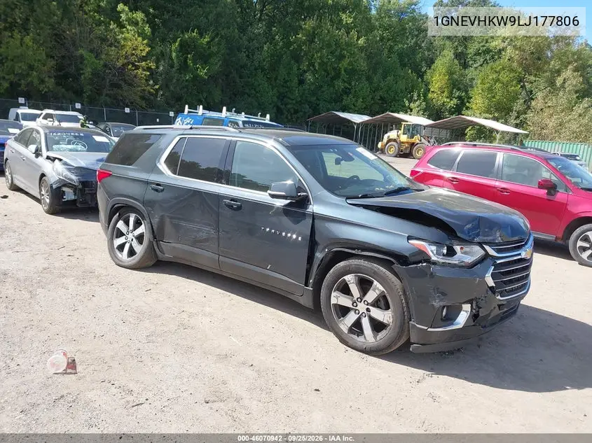 CHEVROLET TRAVERSE 2020, VIN 1GNEVHKW9LJ177806