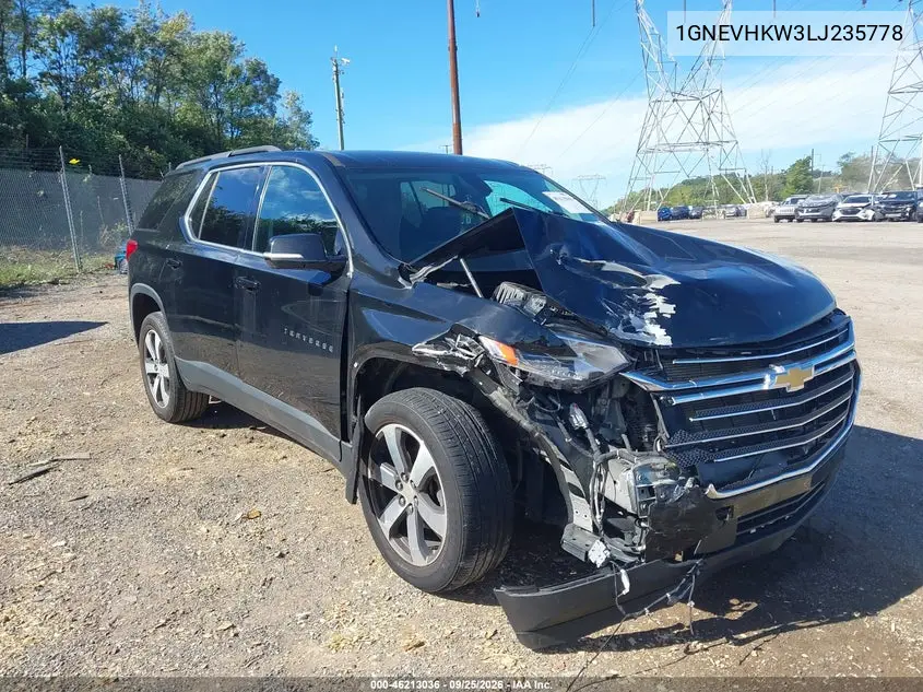 CHEVROLET TRAVERSE 2020, VIN 1GNEVHKW3LJ235778