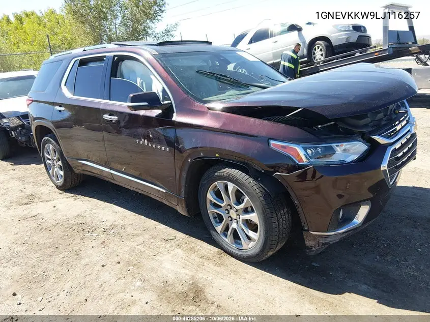 CHEVROLET TRAVERSE 2020, VIN 1GNEVKKW9LJ116257