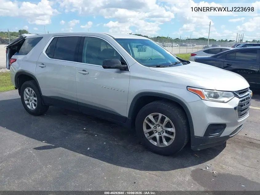 CHEVROLET TRAVERSE 2020, VIN 1GNERFKWXLJ223698