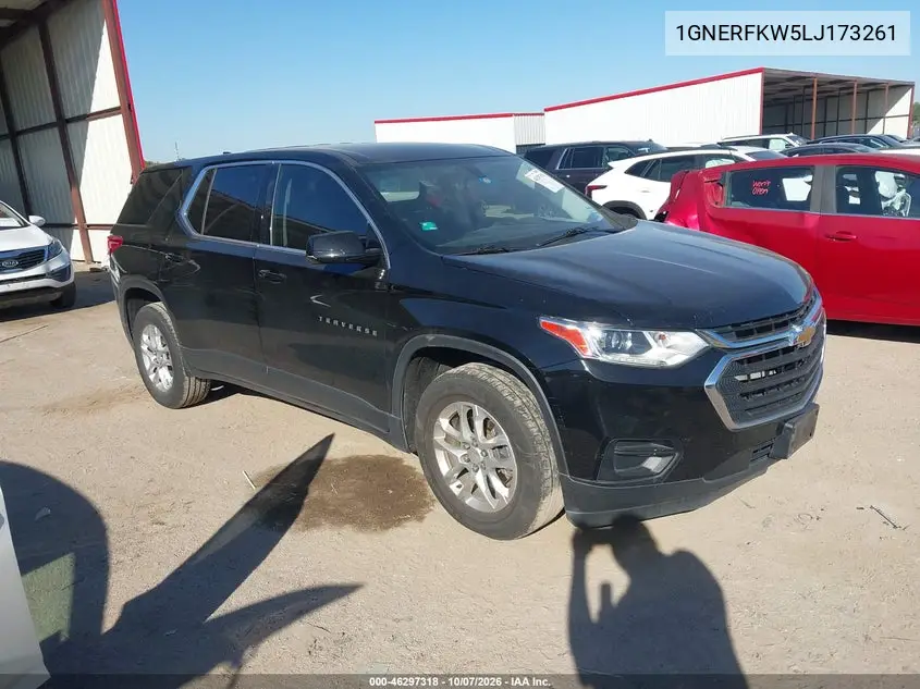 CHEVROLET TRAVERSE 2020, VIN 1GNERFKW5LJ173261