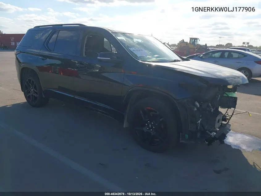 CHEVROLET TRAVERSE 2020, VIN 1GNERKKW0LJ177906