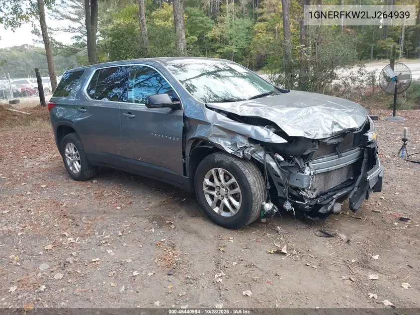 CHEVROLET TRAVERSE 2020, VIN 1GNERFKW2LJ264939