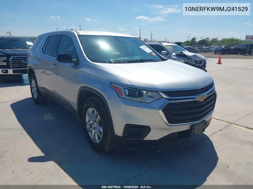 CHEVROLET TRAVERSE 2021, VIN 1GNERFKW9MJ241529