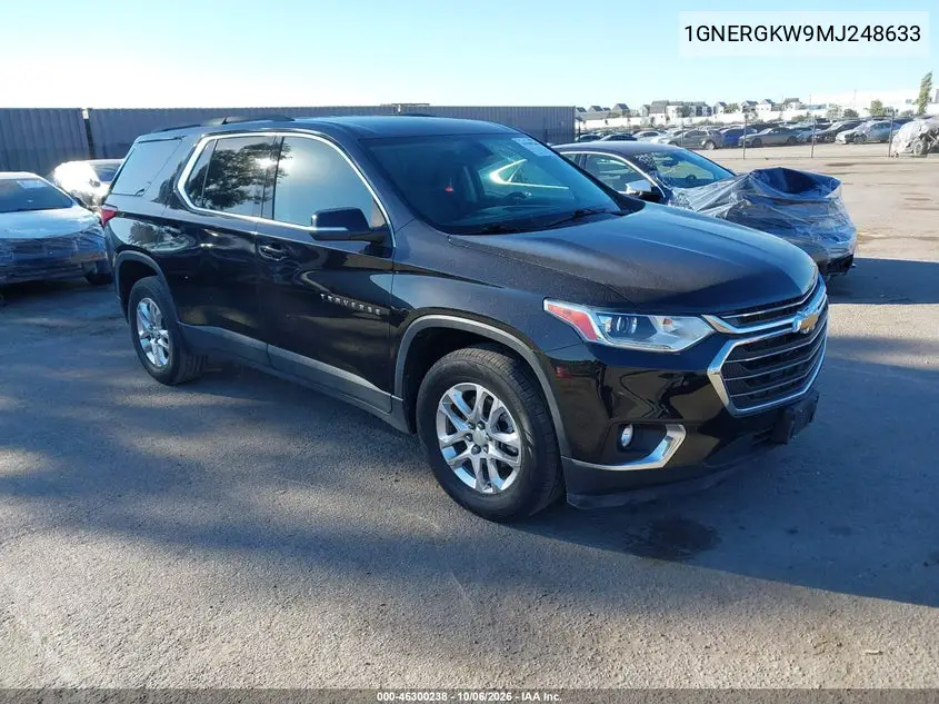 CHEVROLET TRAVERSE 2021, VIN 1GNERGKW9MJ248633