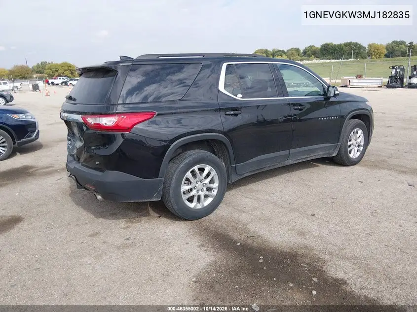 2021 CHEVROLET TRAVERSE VIN 1GNEVGKW3MJ182835 — фото 4