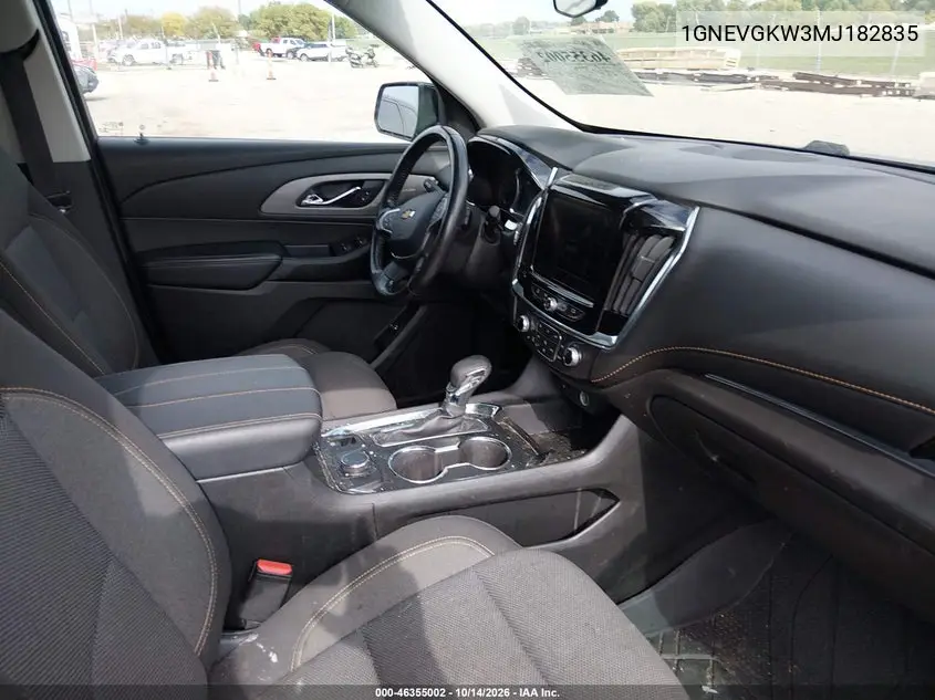 2021 CHEVROLET TRAVERSE VIN 1GNEVGKW3MJ182835 — фото 5