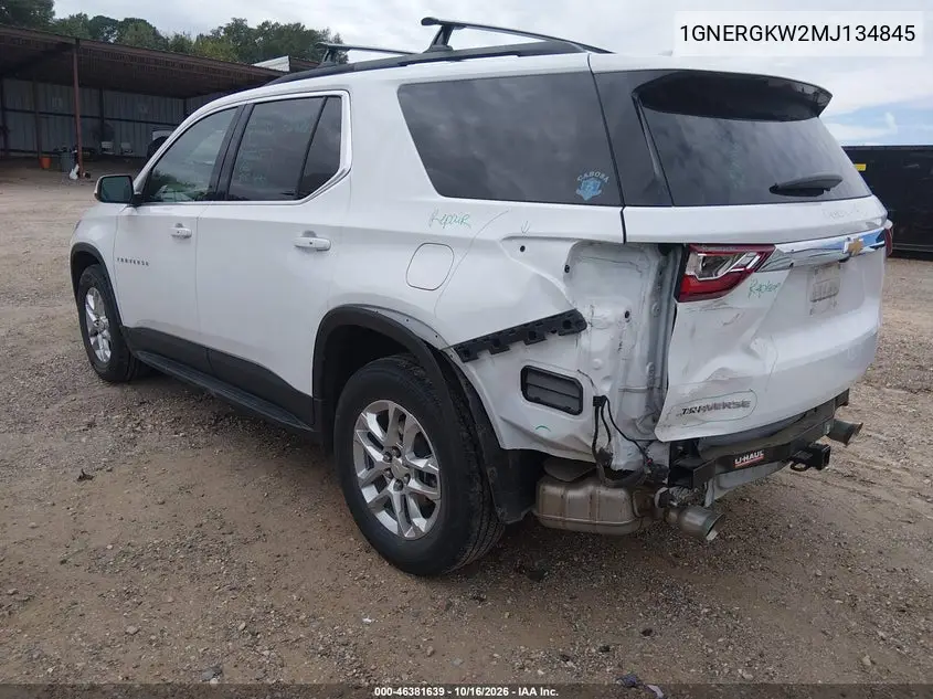 2021 CHEVROLET TRAVERSE VIN 1GNERGKW2MJ134845 — фото 3