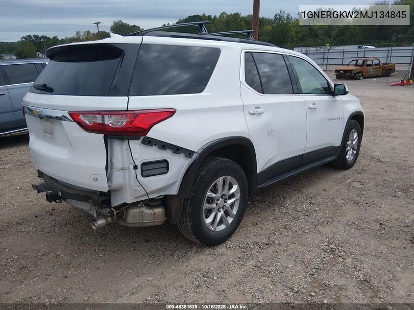 2021 CHEVROLET TRAVERSE VIN 1GNERGKW2MJ134845 — фото 4